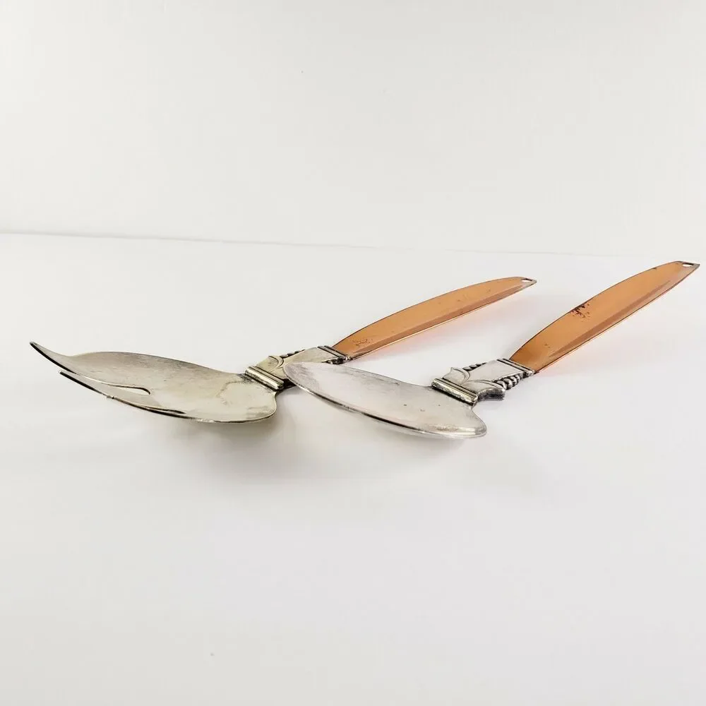 Coppercraft Guild Salad Server Spoon Fork Kitchen Utensil Mid Century Danish